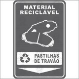 Material reciclável - Pastilhas de travão 